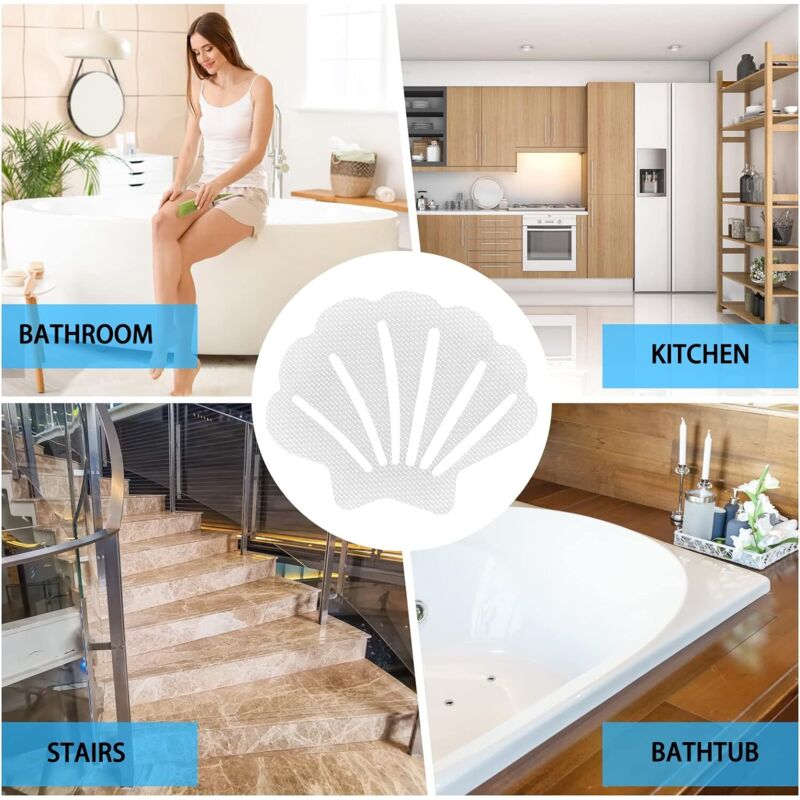 20 pcs Non Slip Shower Stickers, Anti Slip Stickers Safety Bathtub Strips For Bathtub, Showers, Adhesive Strips,