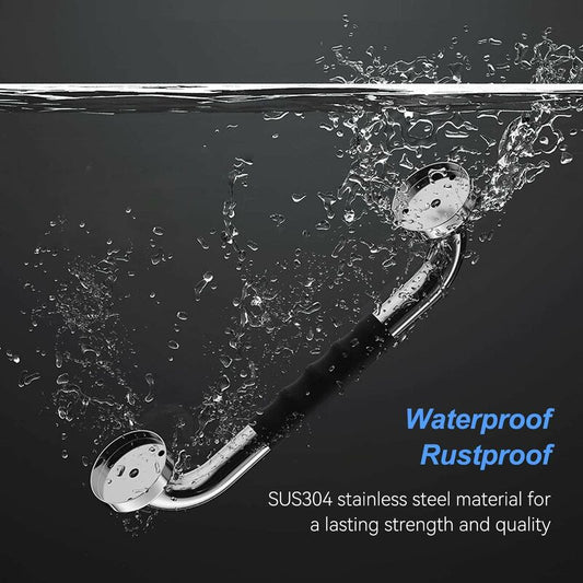Black Safety Bathtub 40Cm, Non-Slip, Wall-Mounted Stainless Steel Grab Bar, For Bathroom Toilet Handle For