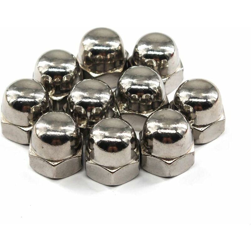 M6 Acorn Cap Nut Hex Nut Set 304 Stainless Steel (30 pcs)