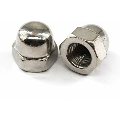 M6 Acorn Cap Nut Hex Nut Set 304 Stainless Steel (30 pcs)