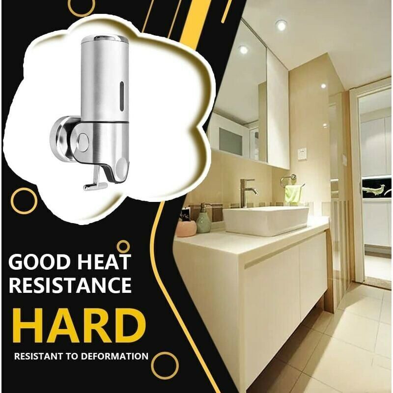 Wall Mounted Soap Dispenser - Manual Soap Dispenser For Kitchen, Bathroom, Shampoo, Shower Gel (500Ml)