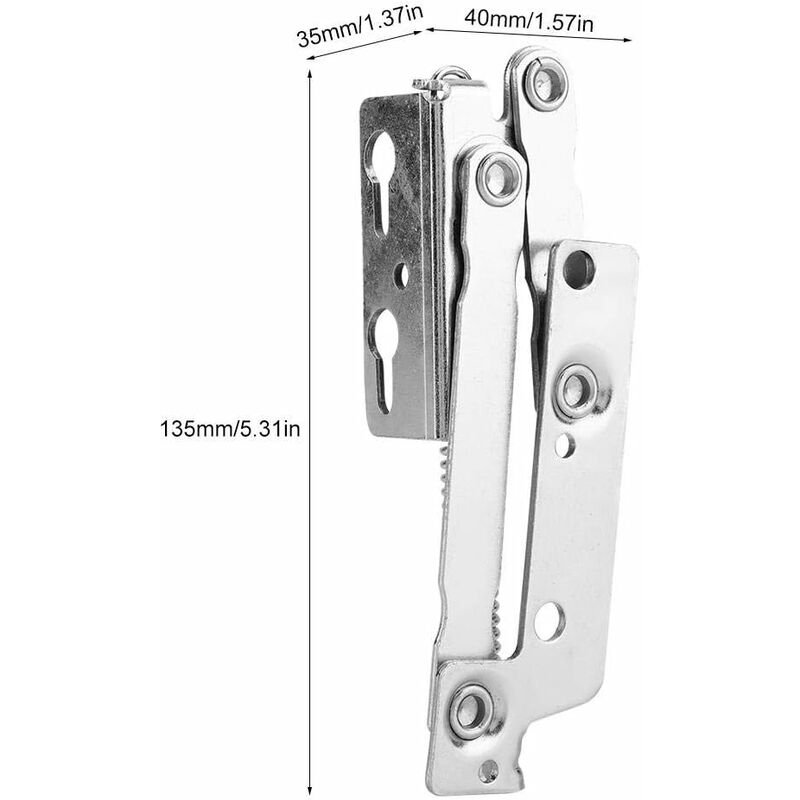 2 pcs Durable Steel Folding Support Hinges For Cupboard, Wardrobe, Cabinet, Door
