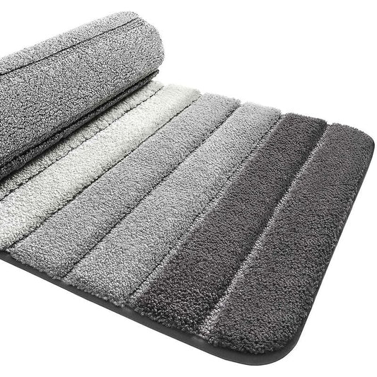 Non-Slip Bath Mat, Extra Soft Bathroom Rug, Machine Washableable, Water Absorbent, 40 X 60 Cm, Grey