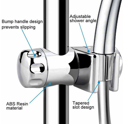 Replaceable Handheld Shower Holder, Shower Head Holder, Adjustable Bathroom Shower Clamp Fit 25Mm Shower Bar, 19-22Mm