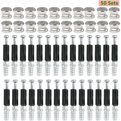 Cam Fittings 50 Pair Furniture Cabinet Panel Connection Ø15Mm Invisible Connector For Kitchen Cabinet, Cupboard, Wooden