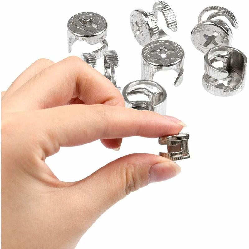 Cam Fittings 50 Pair Furniture Cabinet Panel Connection Ø15Mm Invisible Connector For Kitchen Cabinet, Cupboard, Wooden