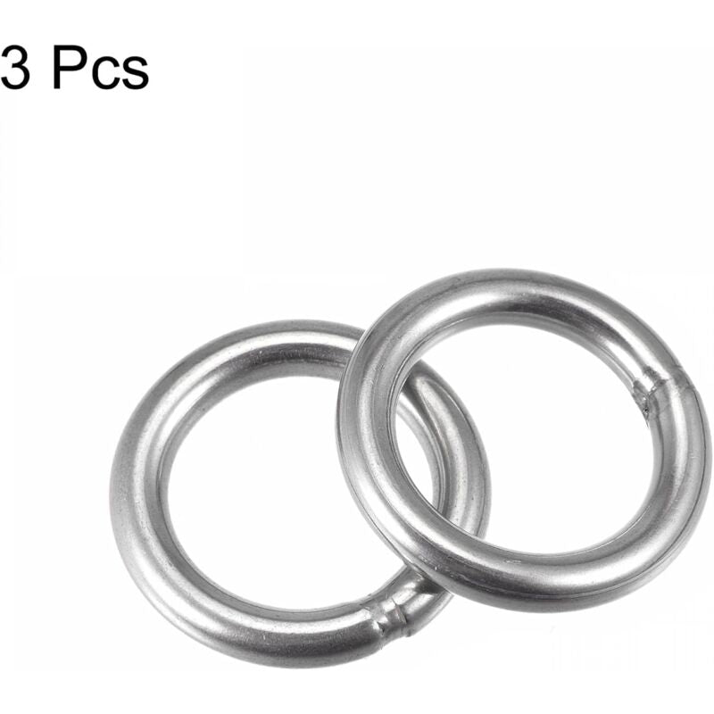 Welded Ring Stainless Steel 304 50Mm External Diameter 8Mm Thickness 3 pcs