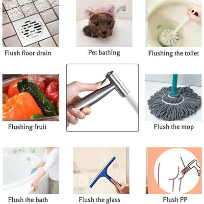 Toilet Sprayer, Stainless Steel Toilet Sprayer Kit, Adjustable Water Pressure Toilet Sprayer, Bidet Sprayer For