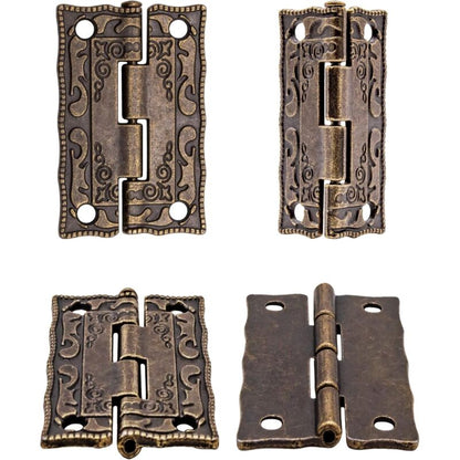 6 pcs Mini Metal Hinges Vintage Style 36 X 23Mm