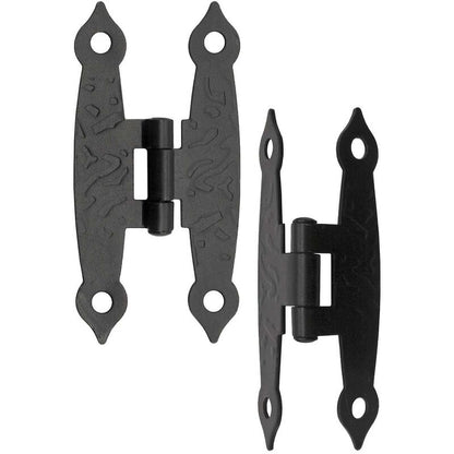 6 pcs Antique Metal Hinges For Cabinets, Cupboard Doors, Chests, Crates Retro Country House Style 65 X 34Mm