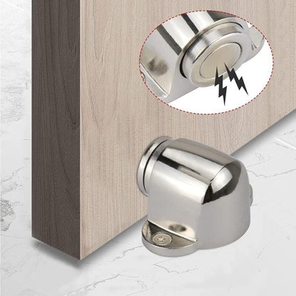 2 Pack Stainless Steel Magnetic Door Stopper Catch Door Stoppers With Screw Mounted, No Force Or Hitting Walls