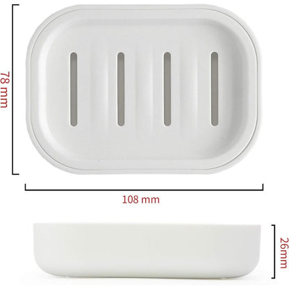 Bathroom Soap Dishes. Strong Drainage. Keep Soap Dry. Easy To Clean Soap Holder (White)