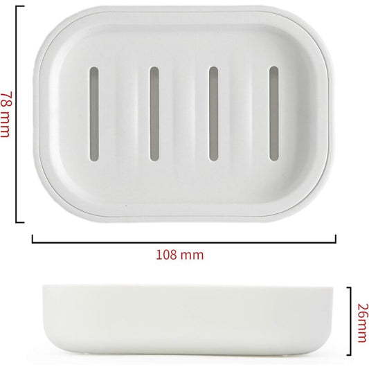 Bathroom Soap Dishes. Strong Drainage. Keep Soap Dry. Easy To Clean Soap Holder (White)