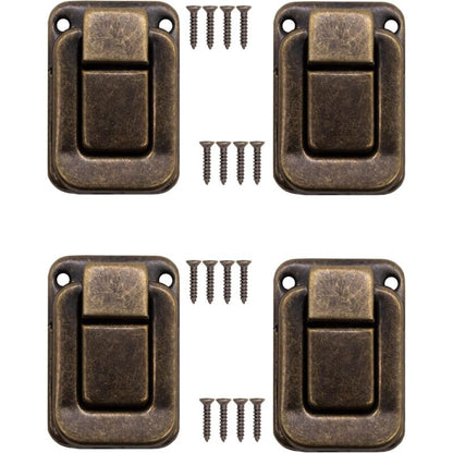 4 pcs U-Shaped Clasps For Chests, Boxes, Chests, Vintage Design In Brass 47 X 32 Mm, Bronze, Copper