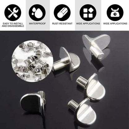 30 Pieces Shelf Support Pegs, 5Mm Shelf Pegs L-Shaped Bracket For Wood And Glass Cabinet Storage Furniture Cupboard