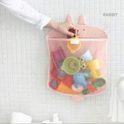 Bath Toy Storage Baby Toy Organizer Bathroom Hanging Mesh Bag Holder Pink