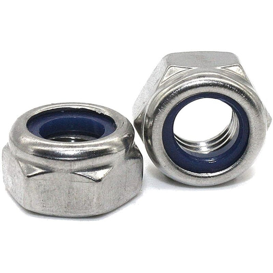 Zinc Steel Lock Nut M10 Pack 25 Hexagonal Locking Lock Nuts Ideal For Carpentry, Construction, Plumbing, Among Other