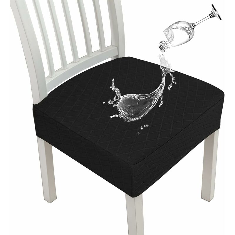 Diamond Lattice Waterproof Seat Covers For Dining ROom Chairs, Stretch Kitchen Chair Covers For Dining ROom, Seat