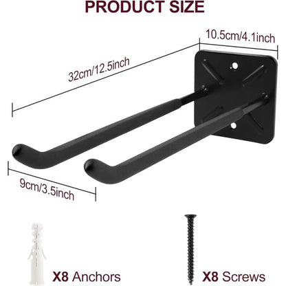 Garage Hooks, Wall Mounted Coat Rack, Shed Organizer, Heavy Duty Tool Organizer, Garage Storage Utility Hooks For (2