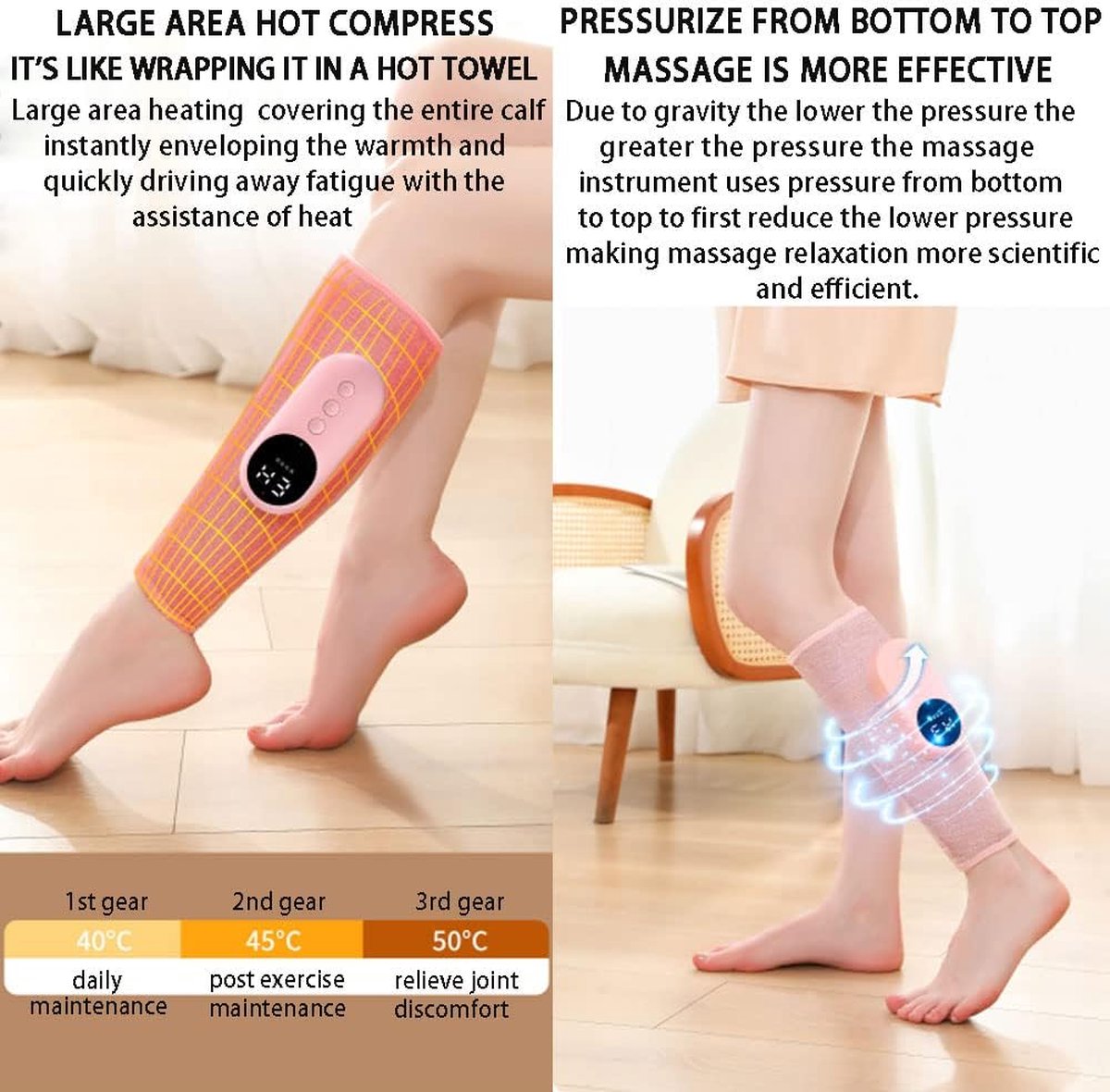 Leg massager for blood circulation  (grey)