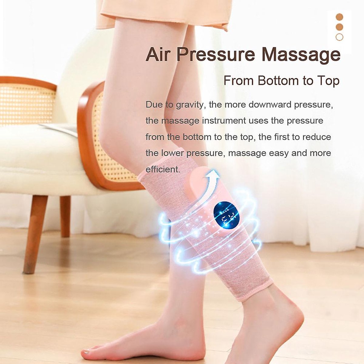 Leg massager for blood circulation  (grey)