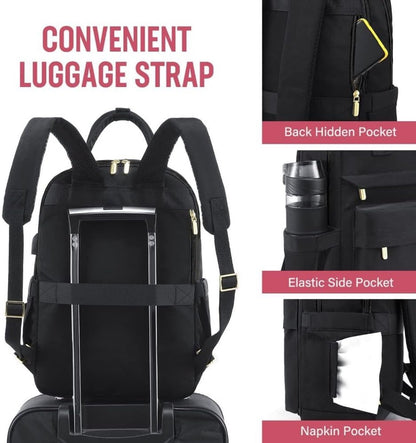 Backpack Waterproof - USB - Black
