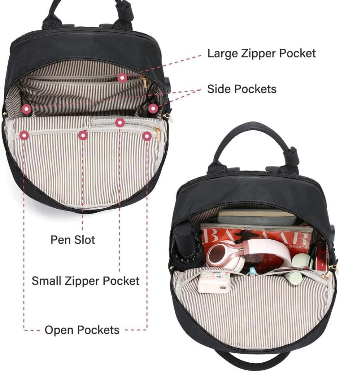 Backpack Waterproof - USB - Black