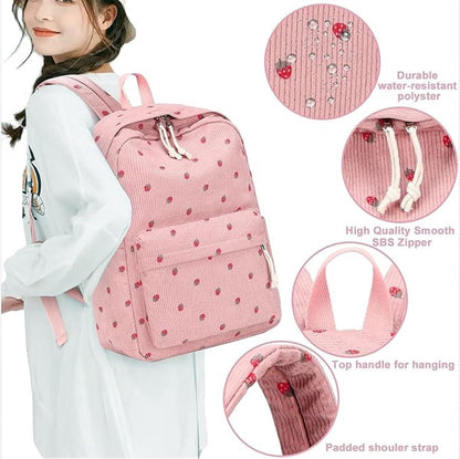 3 PCS Women's Backpack - Pink