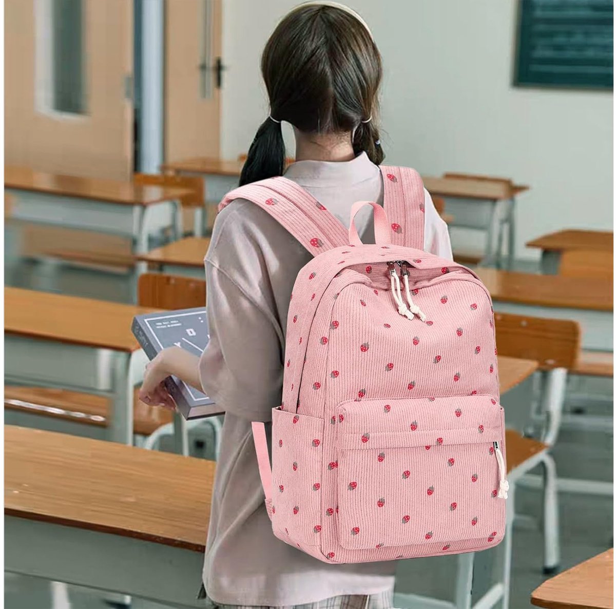 3 PCS Women's Backpack - Pink
