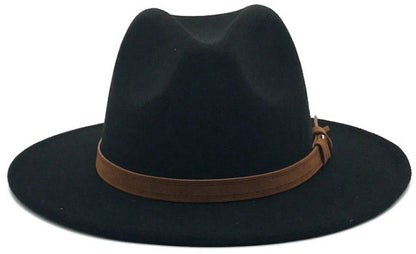 Sun Hat with Foldable leather lining - For men and women (navy blue)