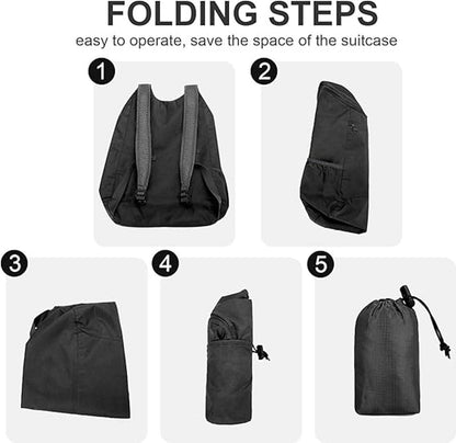 Ultralight Foldable Backpack Black, One size