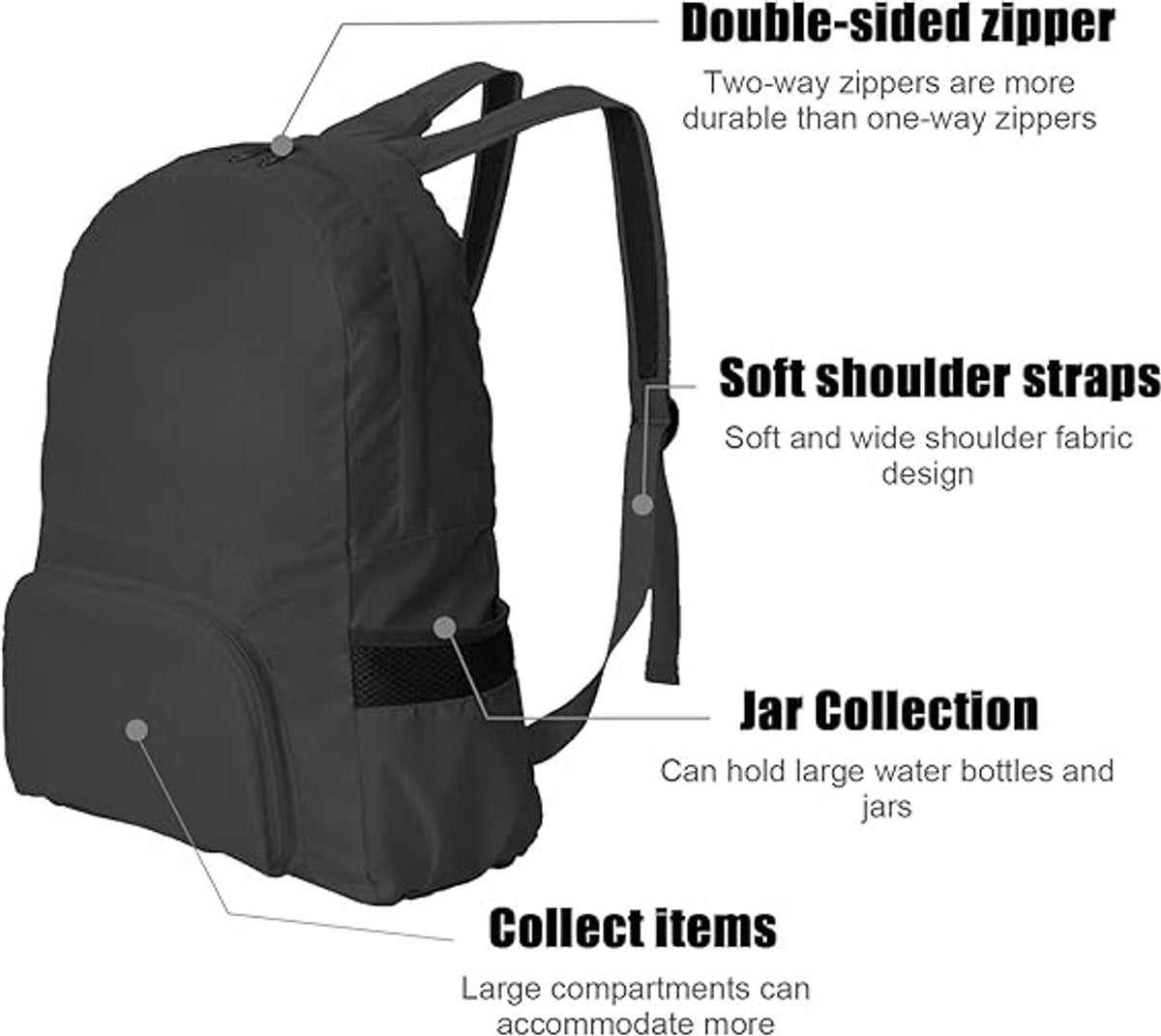 25L Ultralight Foldable Backpack for Camping