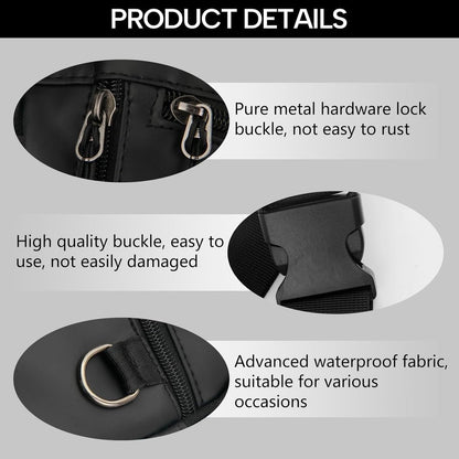 Fanny pack - Men's fanny pack - Women's fanny pack - Waterproof tactical leg bag - Fanny pack - Multifunctional motorcycle bag for men and women - Travel, camping, running, cycling - Gray