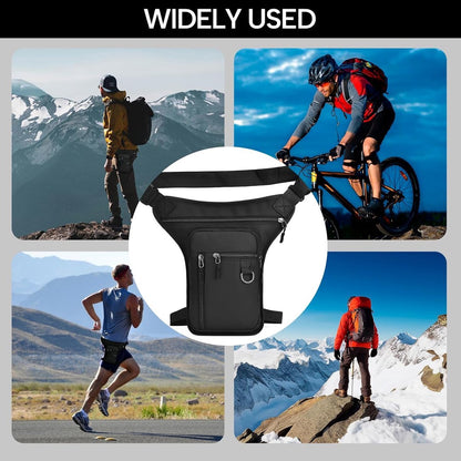 Fanny pack - Men's fanny pack - Women's fanny pack - Waterproof tactical leg bag - Fanny pack - Multifunctional motorcycle bag for men and women - Travel, camping, running, cycling - Gray