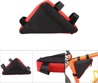 Bicycle panniers - Bicycle frame bags - Oxford outdoor saddle bag with zippered pocket and quick-release fastener - Bicycle accessories - Tool bag with triangular top tube