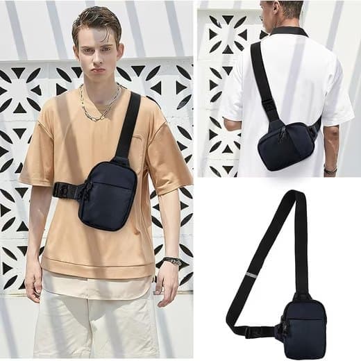 Waterproof Shoulder Bag for Cycling Sports Travel, Black, M