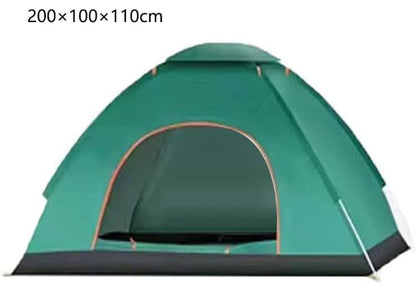200×100×110cm Green Camping Tent Automatic Pop Up Beach Tent Wind Shelter Waterproof Spacious Easy Set Up