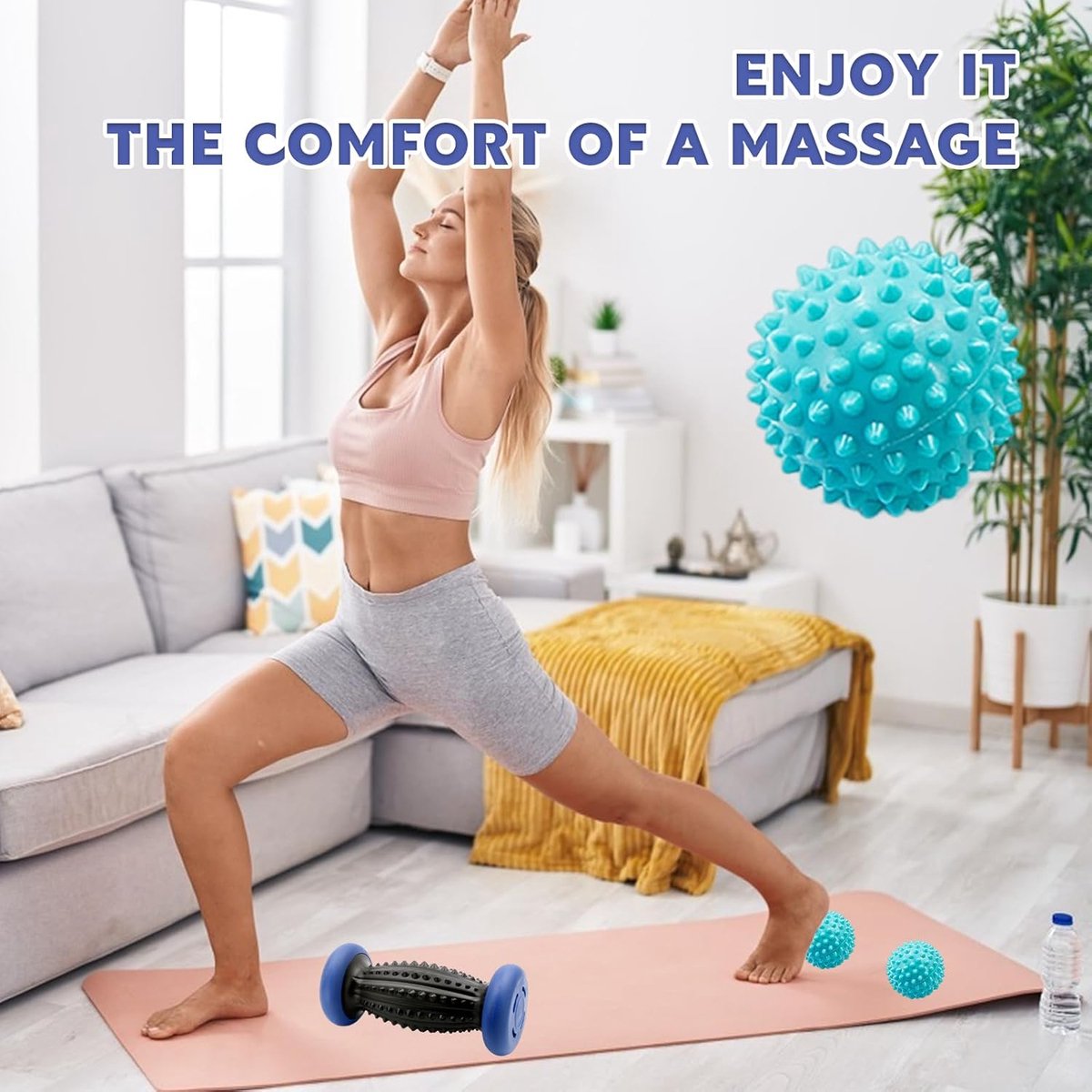 Foot Massage Roller With 3 x Massage Balls