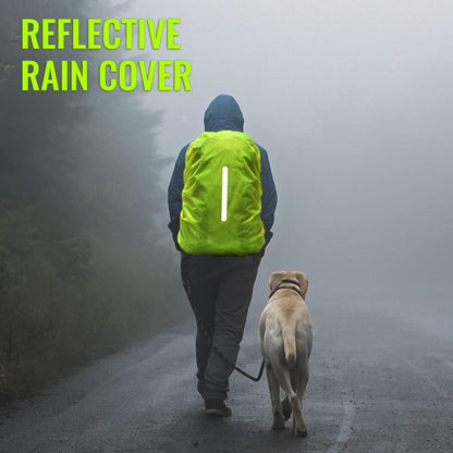 2-Piece Waterproof Backpack Cover - Black & Green