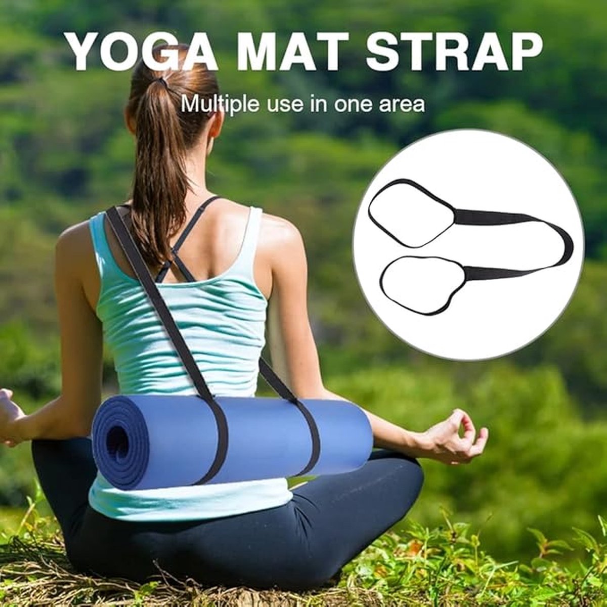Carrying Strap For Yoga Mat - Black
