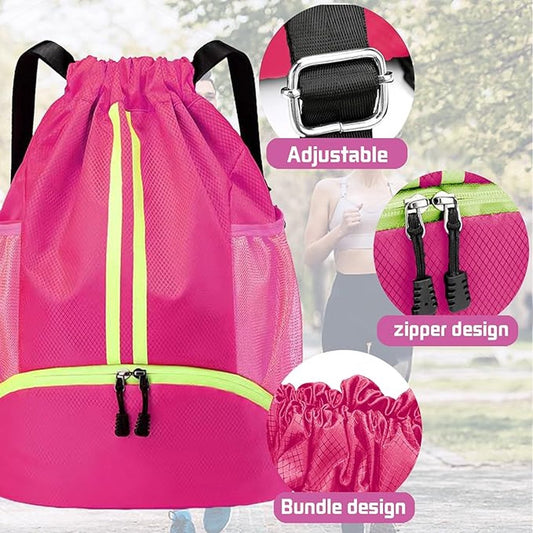 Backpack with Ball Pocket Bottom Pocket - Waterproof