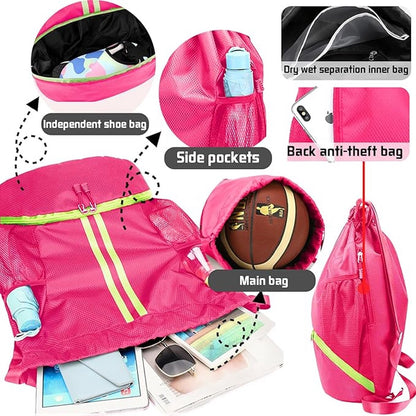 Backpack with Ball Pocket Bottom Pocket - Waterproof