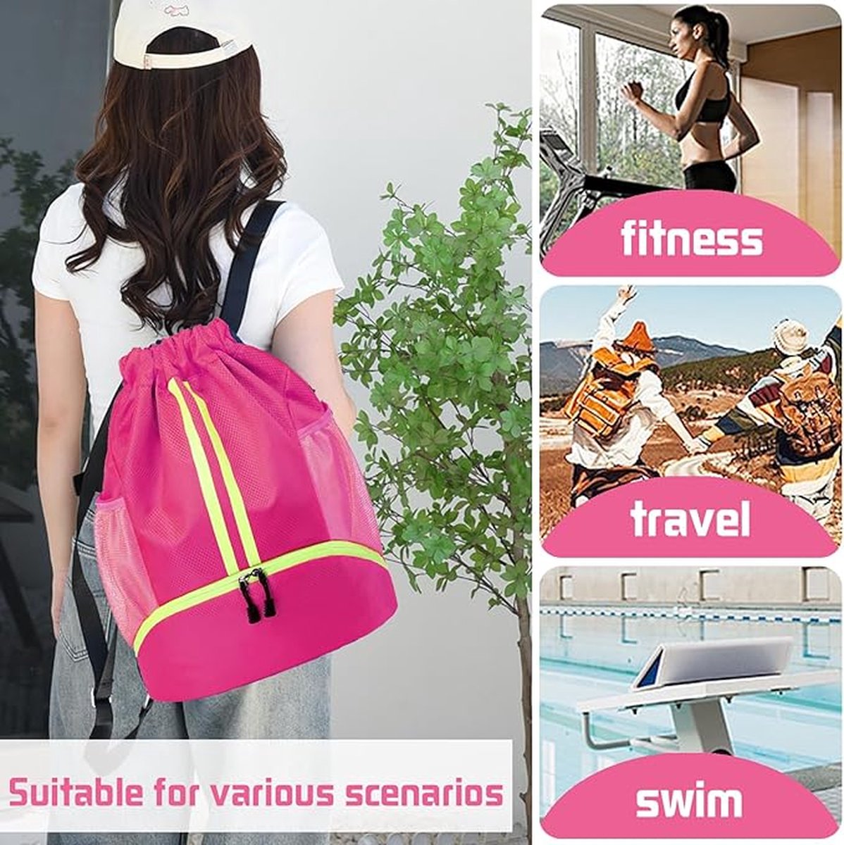 Backpack with Ball Pocket Bottom Pocket - Waterproof