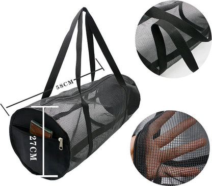 Pool Bag - Sports Bag - Gym Bag - Mesh Bag - Diving - Lightweight - Pool Bag - Foldable - Travel Bag - For Men and Women - Black