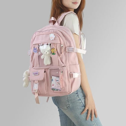 Waterproof backpack for girls - Pink