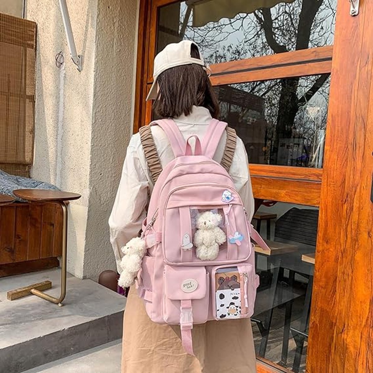 Waterproof backpack for girls - Pink