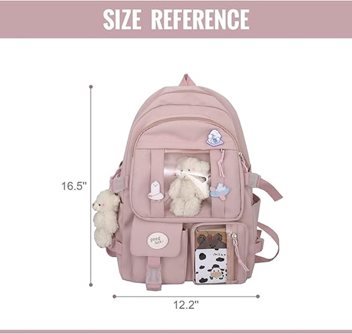 Waterproof backpack for girls - Pink
