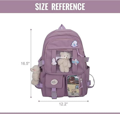 Waterproof backpack for girls - Purple