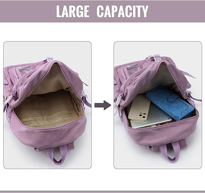 Waterproof backpack for girls - Purple