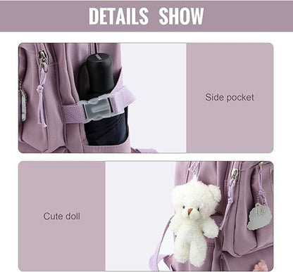 Waterproof backpack for girls - Purple